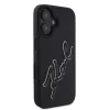  iPhone 16 Fekete Karl Lagerfeld 3D Rubber Signature tok-3666339319922 2 kép