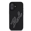  iPhone 16 Fekete Karl Lagerfeld 3D Rubber Signature tok-3666339319922 3 kép