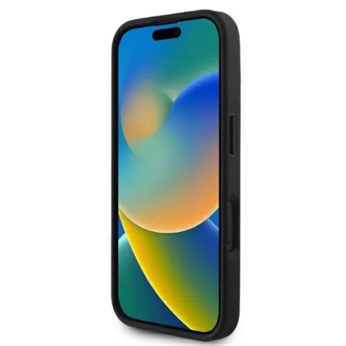  iPhone 16 Fekete Karl Lagerfeld 3D Rubber Signature tok-3666339319922 4 kép