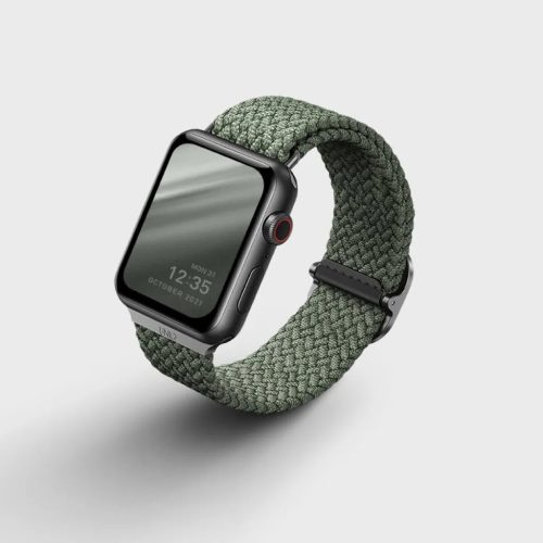 Apple Watch 38/40/41 mm Uniq Aspen fonott szíj zöld-8886463676370 2 kép
