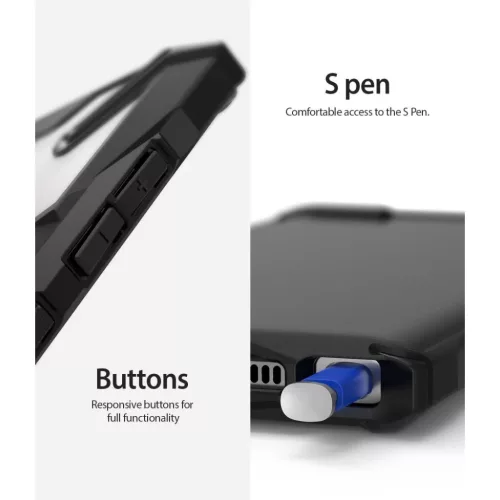 Samsung Note 10 Ringke Fusion X tok Black fekete telefontok-8809659048027 3 kép