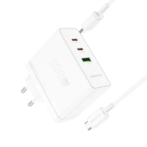 Borofone hálózati töltő BN11 Imperial - USB + 2xType C - QC 3.0 PD-6941991103780 2 kép