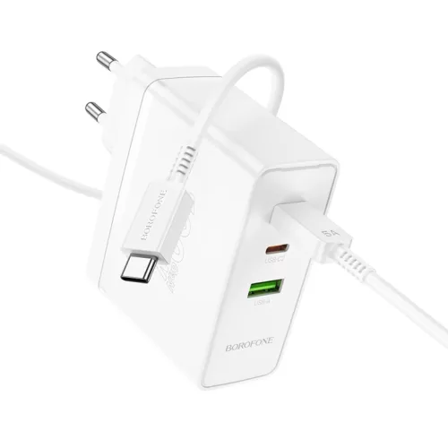 Borofone hálózati töltő BN11 Imperial - USB + 2xType C - QC 3.0 PD-6941991103780 4 kép