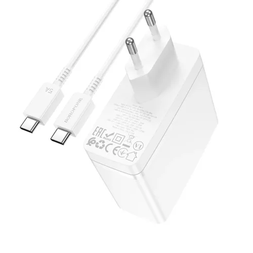 Borofone hálózati töltő BN11 Imperial - USB + 2xType C - QC 3.0 PD-6941991103780 6 kép