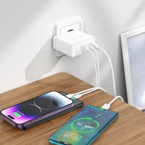 Borofone hálózati töltő BN11 Imperial - USB + 2xType C - QC 3.0 PD-6941991103780 8 kép