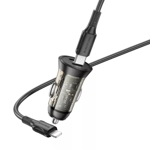 Borofone Autós töltő BZ26B Discovery - 2xType C - PD 45W 3A Type C -6941991107962 2 kép