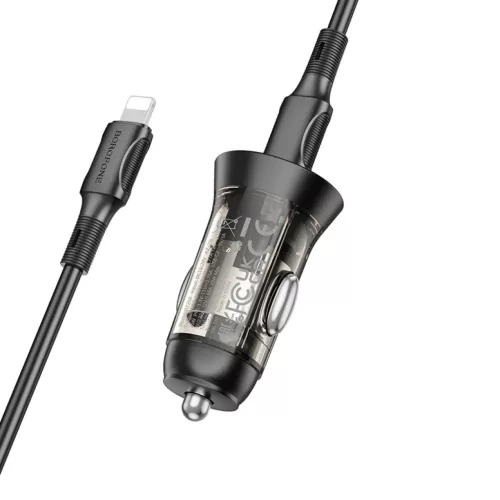Borofone Autós töltő BZ26B Discovery - 2xType C - PD 45W 3A Type C -6941991107962 3 kép