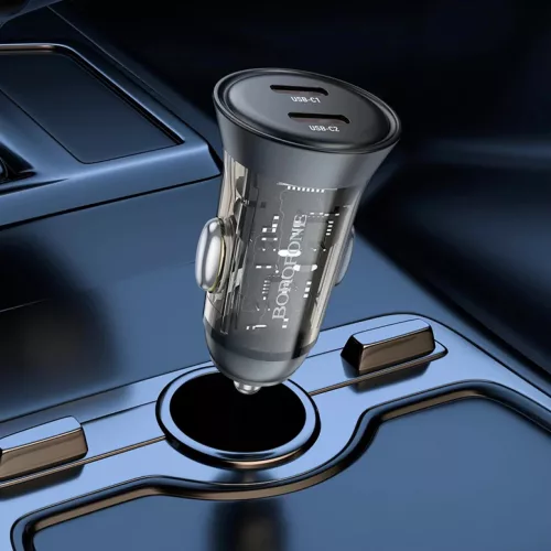 Borofone Autós töltő BZ26B Discovery - 2xType C - PD 45W 3A Type C -6941991107962 4 kép