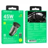 Borofone Autós töltő BZ26B Discovery - 2xType C - PD 45W 3A Type C -6941991107962 6 kép