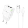 Borofone hálózati USB töltő adapter BN15 Strong - 2xUSB - 2,1A Lig-6941991108396 1 kép