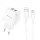 Borofone hálózati töltő BN15 Strong - 2xUSB - 2,1A USB-Micro USB kábellel fehér