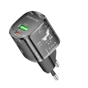 Borofone hálózati töltő BN17 Sunlight - USB + Type-C - QC 3.0 PD 2-6941991112713 1 kép