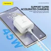 Foneng Fali töltő EU62 GaN - Type C - PD 45W Type C - Type C kábell-6970462514541 2 kép