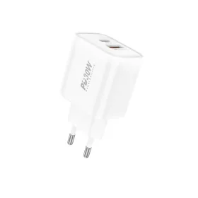 Foneng fali töltő EU52 - USB + Type-C - QC 3.0 PD 30W fehér-6970462511380 1 kép