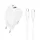 Borofone Fali töltő BN27 Fuente - USB + Type C - QC 3.0 PD 20W Type C to Type C kábellel fehér
