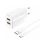Foneng fali töltő EU63 - 2xUSB - 12W USB-ről Type C kábel fehér-6970462513414 1 kép