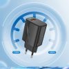 Foneng EU64 fali töltő - USB - 18W, USB típusú C kábel fekete-6970462514879 3 kép