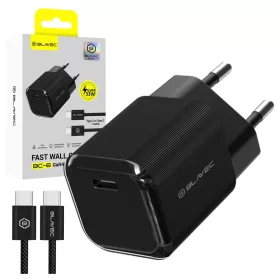  Blavec falitöltő BC-6 GaN4 - Type C - PD QC 33W 3A Type C - Type C kábellel (TCBC6G4-CB333A+CC) fekete