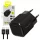 Blavec falitöltő BC-6 GaN4 - Type C - PD QC 33W 3A Type C - Type C kábellel (TCBC6G4-CB333A+CC) fekete