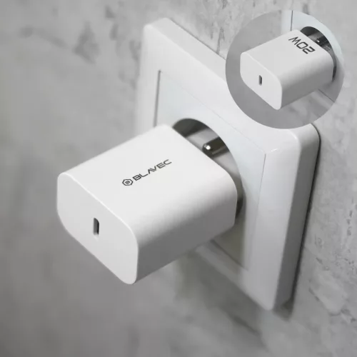 Blavec fali töltő BC-9 - USB-C - PD 20W 3A (TCBC9-CW203A) fehér-5900217482031 7 kép