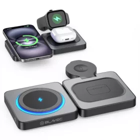  Blavec BQI-04 Qi 15W Magsafe töltőállomás 3in1 UniCharge (BQI04-Q-5900217483557 2 kép