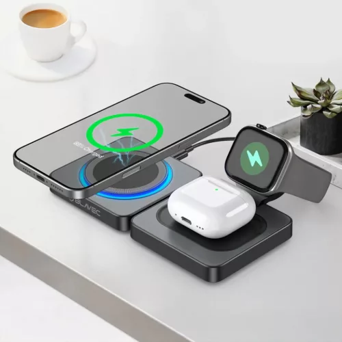  Blavec BQI-04 Qi 15W Magsafe töltőállomás 3in1 UniCharge (BQI04-Q-5900217483557 6 kép