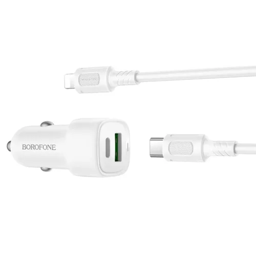 Borofone Autós töltő BZ34B Cloud - USB + Type C - QC 3.0 PD 38W Typ-6941991122408 2 kép