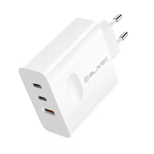Blavec fali töltő BC-11 GaN - USB + 2xType C - QC PD 65W 3A (TCBC11G-5900217497851 2 kép