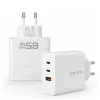 Blavec fali töltő BC-11 GaN - USB + 2xType C - QC PD 65W 3A (TCBC11G-5900217497851 3 kép
