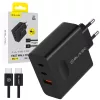 Blavec fali töltő BC-11 GaN - USB + 2xType C - QC PD 65W 3A Type C --5900217497875 1 kép