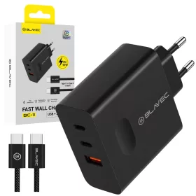 Blavec fali töltő BC-11 GaN - USB + 2xType C - QC PD 65W 3A Type C --5900217497875 1 kép
