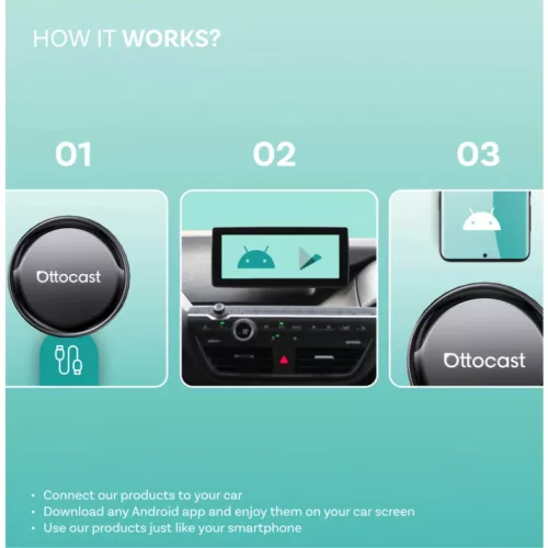 Wireless Carplay / Android Auto Adapter Ottocast OttoAibox P3 Pro iPho-6977341740008 4 kép