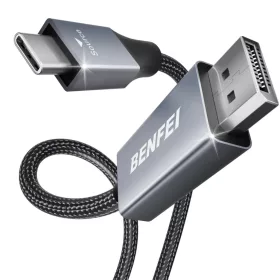 BENFEI USB-C – DisplayPort kábel 0,9 m 8K 60Hz 4K 144Hz szürke-6971785942530 1 kép