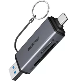 BENFEI 2 az 1-ben USB-C / USB-A 3.0 SD és microSD kártyaolvasó feke-6971785943537 1 kép