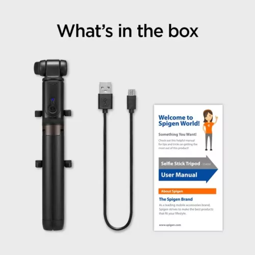 Spigen S540W Velo bluetooth selfiebot és tripod fekete-8809606426885 3 kép