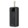 Choetech PD22.5W Kettős USB-A+Type-C Powerbank 30000mAh Fekete