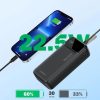 Choetech PD22.5W Kettős USB-A+Type-C Powerbank 30000mAh Fekete-6932112106858 6 kép