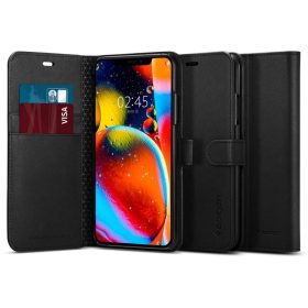 iPhone 11 Pro Max flip tok fekete színben Spigen Wallet S-8809640259937 1 kép
