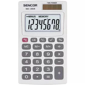 SENCOR SEC 255/8 DUAL zsebszámológép tokban, 8 számjegyes-8590669044917 1 kép