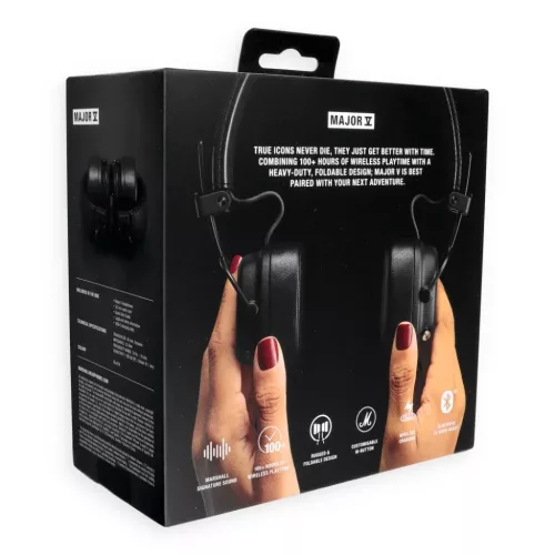 Marshall Major V Bluetooth Vezeték nélküli On-Ear Fejhallgató Feke-7340055401104 5 kép