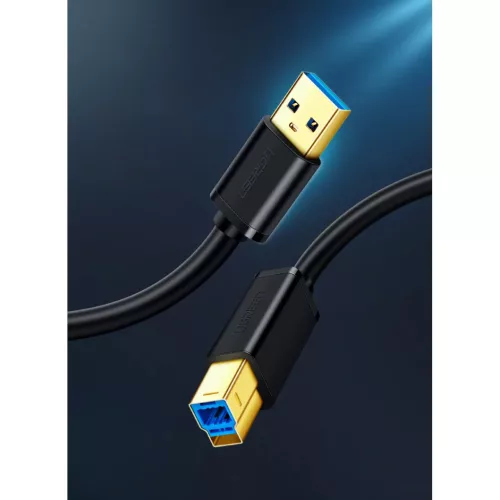 UGREEN US210 USB 3.0 A-B nyomtatókábel, 2m (fekete)-6957303813728 2 kép