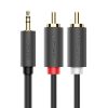 Ugreen AV102 10510 kábel 3.5 mm mini jack (apa) / 2RCA (apa) 2m - sz�-6957303815104 2 kép