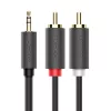 Ugreen AV102 10510 kábel 3.5 mm mini jack (apa) / 2RCA (apa) 2m - sz�-6957303815104 2 kép