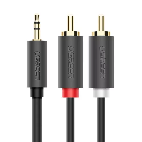 Ugreen AV102 10510 kábel 3.5 mm mini jack (apa) / 2RCA (apa) 2m - sz�-6957303815104 2 kép