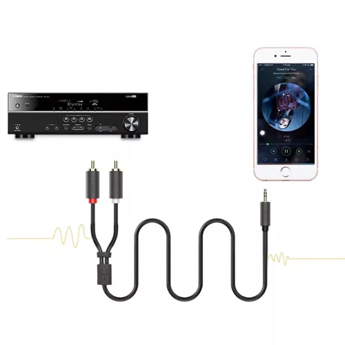 Ugreen AV102 10510 kábel 3.5 mm mini jack (apa) / 2RCA (apa) 2m - sz�-6957303815104 8 kép