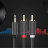Ugreen AV102 10510 kábel 3.5 mm mini jack (apa) / 2RCA (apa) 2m - sz�-6957303815104 9 kép