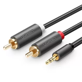   Ugreen AV102 10511 kábel 3.5 mm mini jack (male) / 2RCA (male) 1.5m - szürke