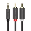 Ugreen AV102 10511 kábel 3.5 mm mini jack (male) / 2RCA (male) 1.5m --6957303815111 2 kép