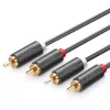 Ugreen stereo 2RCA audio/video cinch kábel 2m szürke (10518)-6957303815180 5 kép