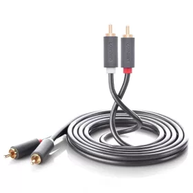 Ugreen AV104 10519 audio kábel 2RCA (apa) / 2RCA (apa) 3m - szürke-6957303815197 2 kép
